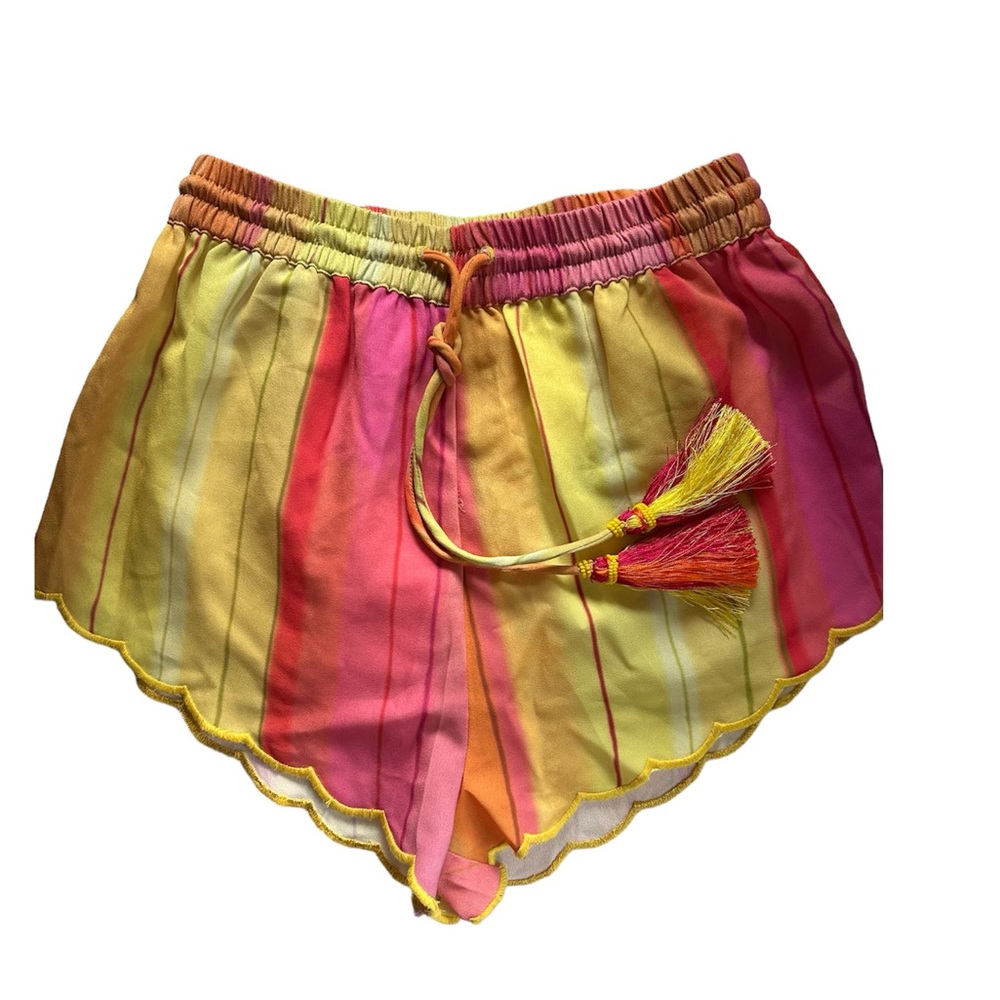 NWT Rococo Sand X Revolve Ombré Tropical
Scalloped Hem Mini Resort Shorts- XS - Picture 4 of 8